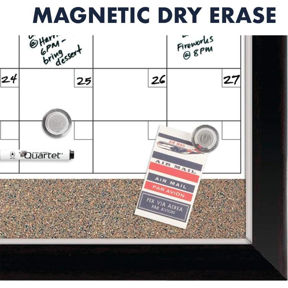 Calendario Magnético y Tablero de Corcho Quartet 58x43 cm