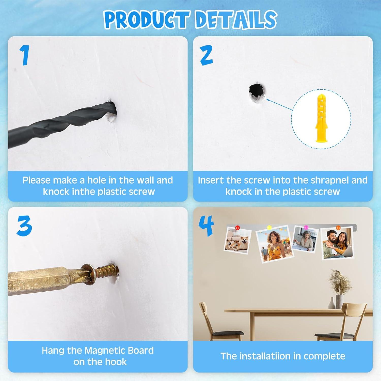 Tiras Magnéticas de Acero Inoxidable Mooliwe 120x5 cm 2 Pcs