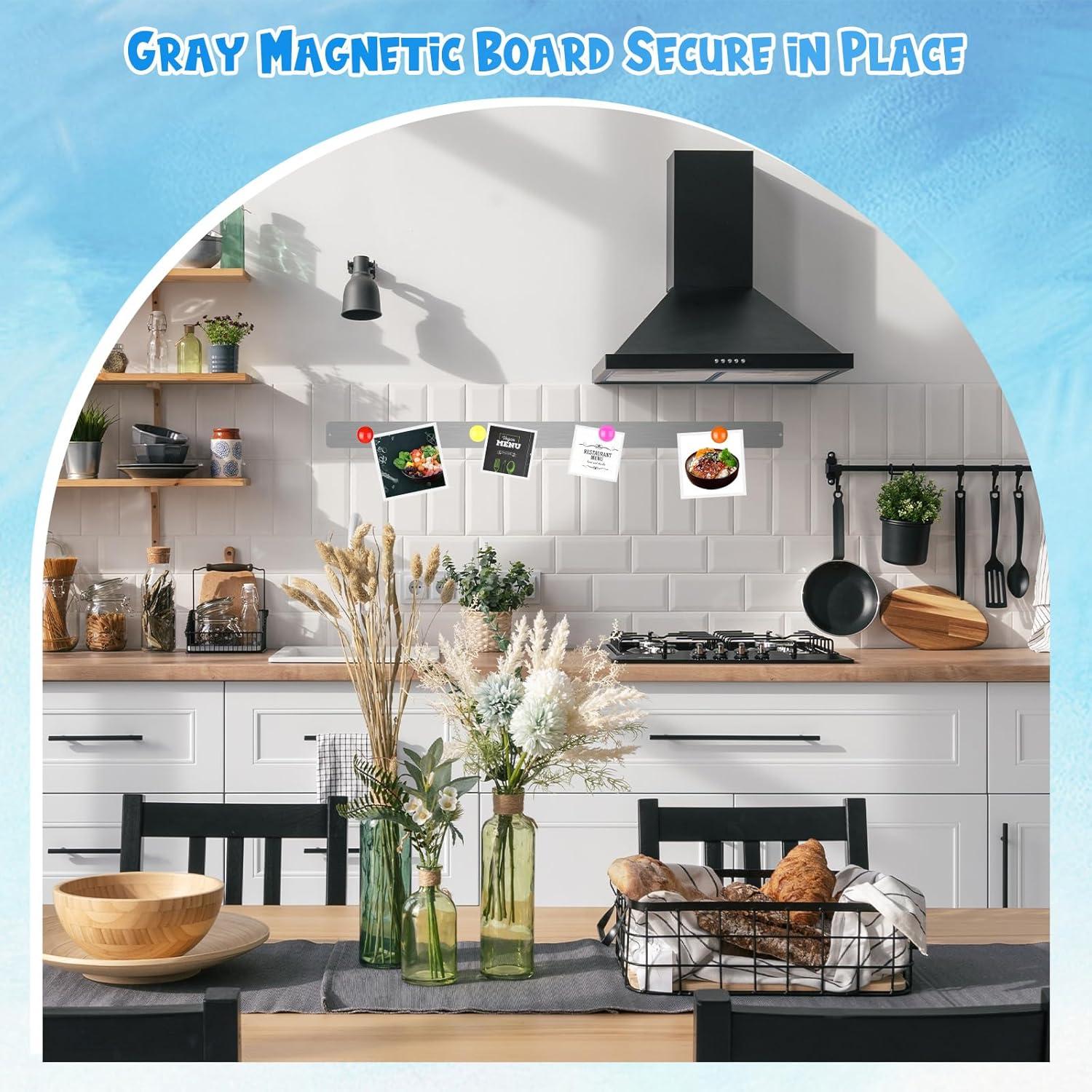 Tiras Magnéticas de Acero Inoxidable Mooliwe 120x5 cm 2 Pcs