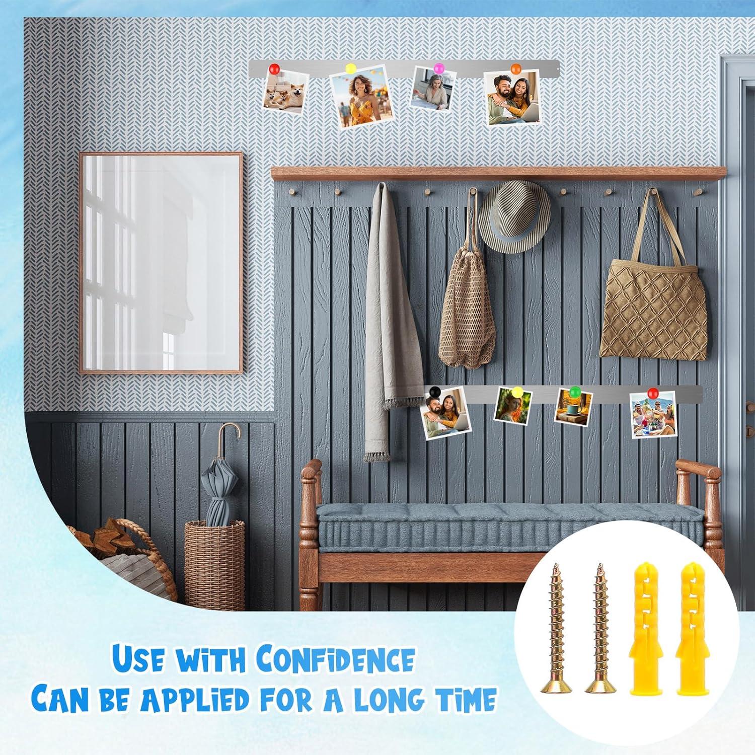 Tiras Magnéticas de Acero Inoxidable Mooliwe 120x5 cm 2 Pcs