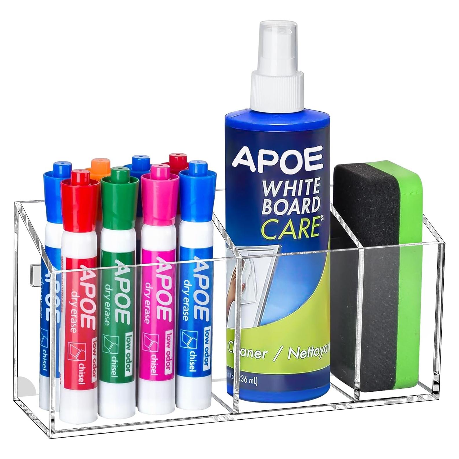 Soporte Magnético para Marcadores Banafich Acrílico 20.1x5.8 cm