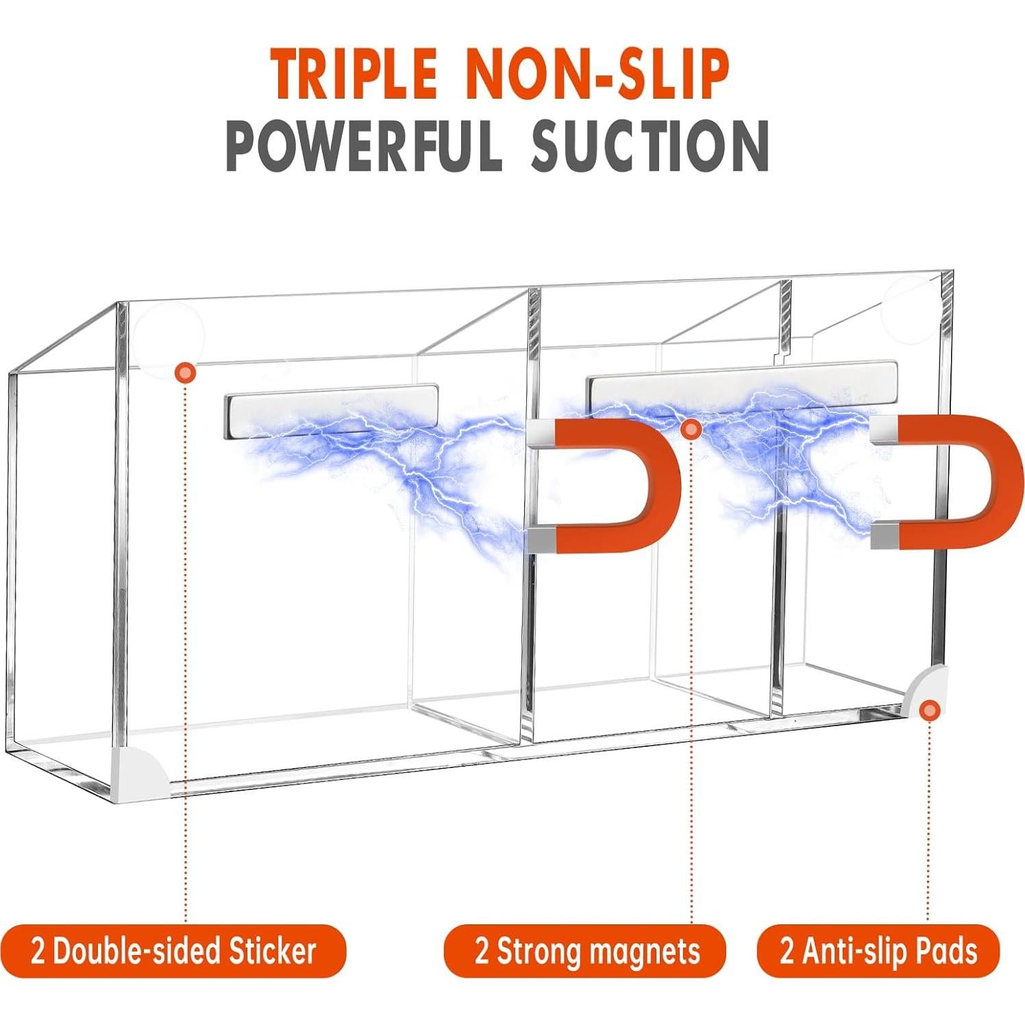 Soporte Magnético para Marcadores Banafich Acrílico 20.1x5.8 cm