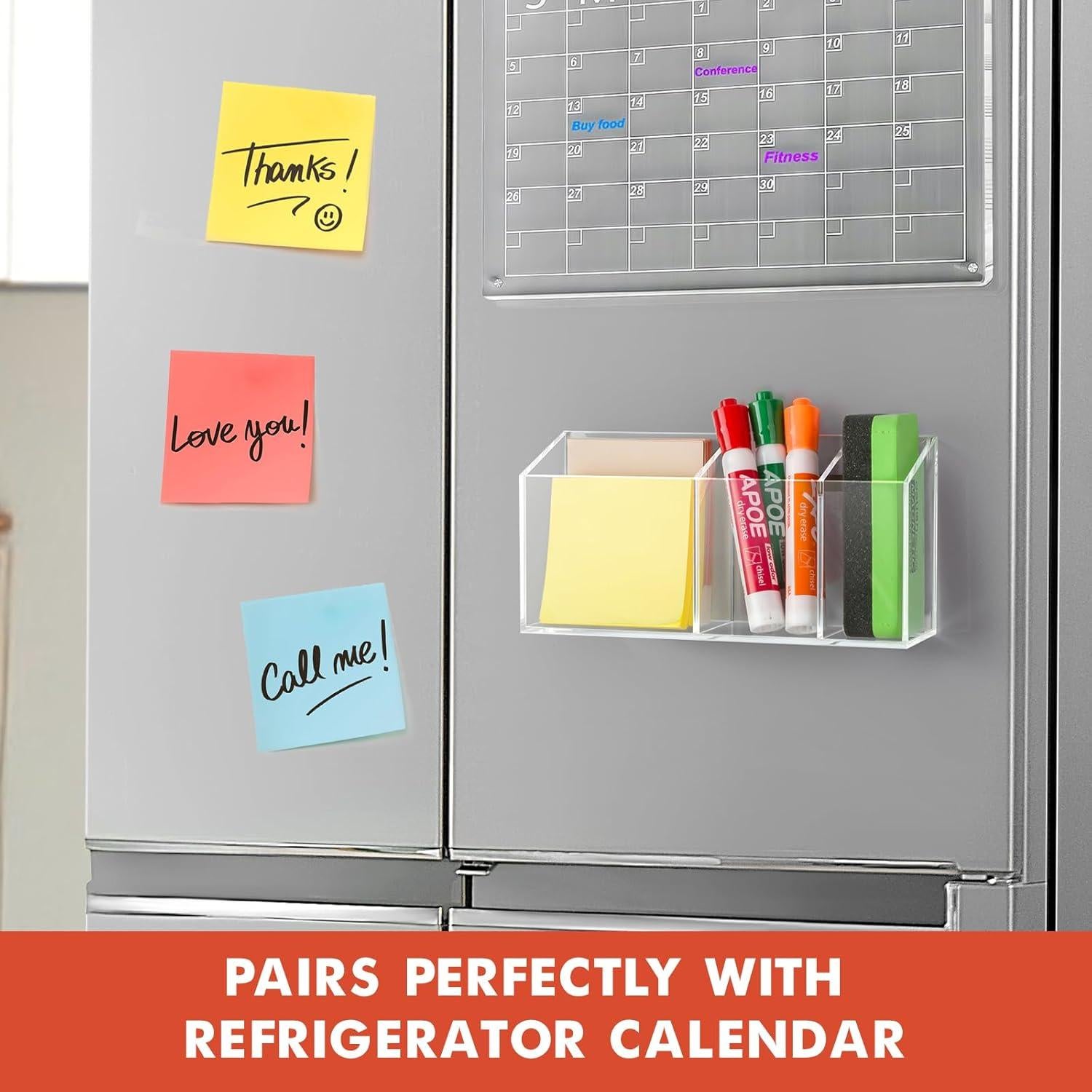 Soporte Magnético para Marcadores Banafich Acrílico 20.1x5.8 cm