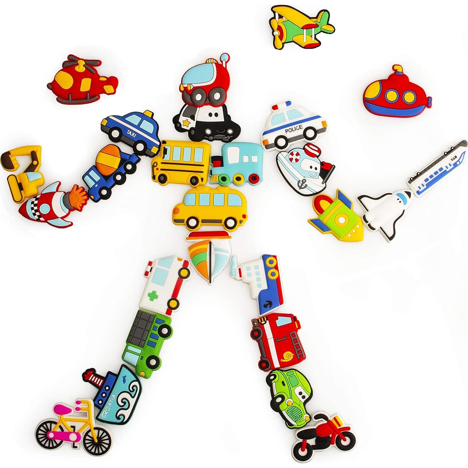 Imanes de Refrigerador WISESTAR 26 Piezas para Niños - Vehículos