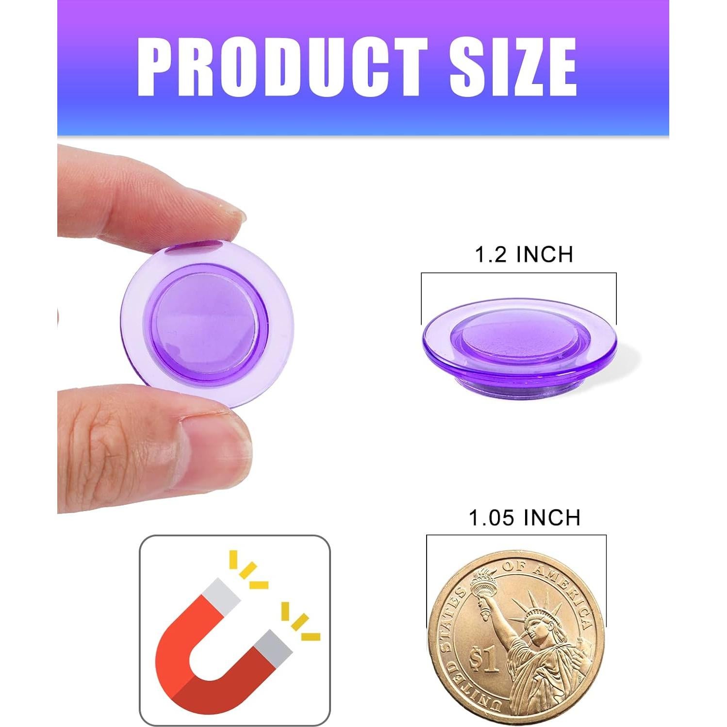 Imanes de Refrigerador DAYGOS - 56 Piezas Redondos 3.05cm