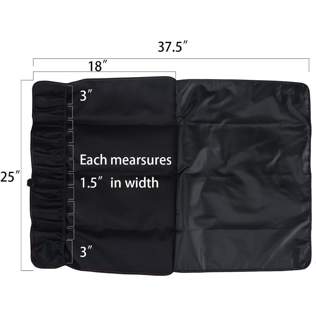 Funda para Cuchillos de Chef Tosnail con 21 Ranuras - Negro