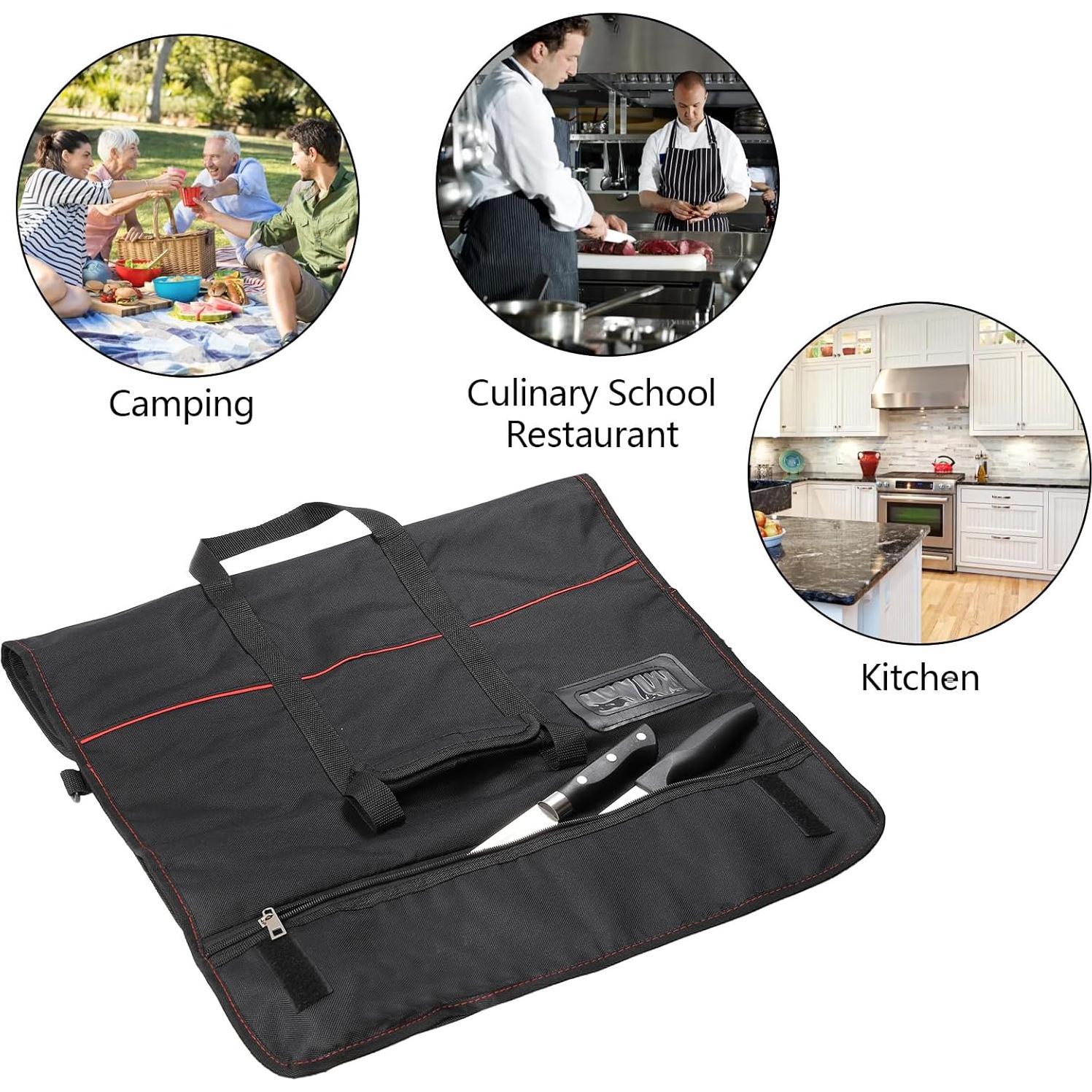 Funda para Cuchillos de Chef Tosnail con 21 Ranuras - Negro