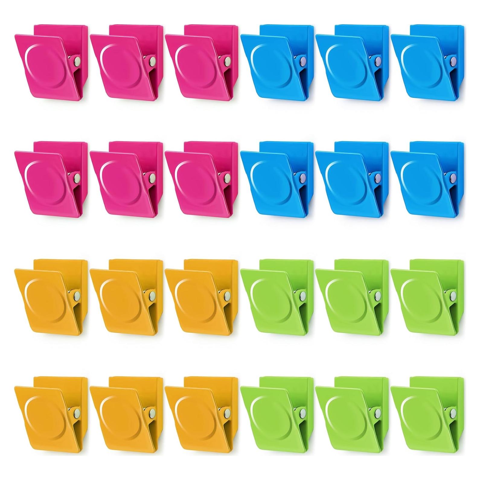 Clips Magnéticos VNDUEEY 24 Pcs Multicolor Alta Resistencia