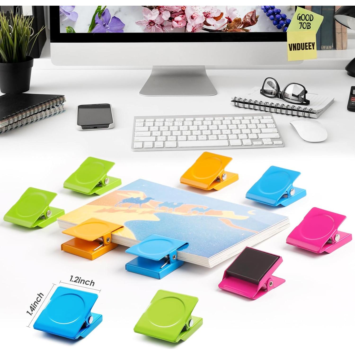 Clips Magnéticos VNDUEEY 24 Pcs Multicolor Alta Resistencia