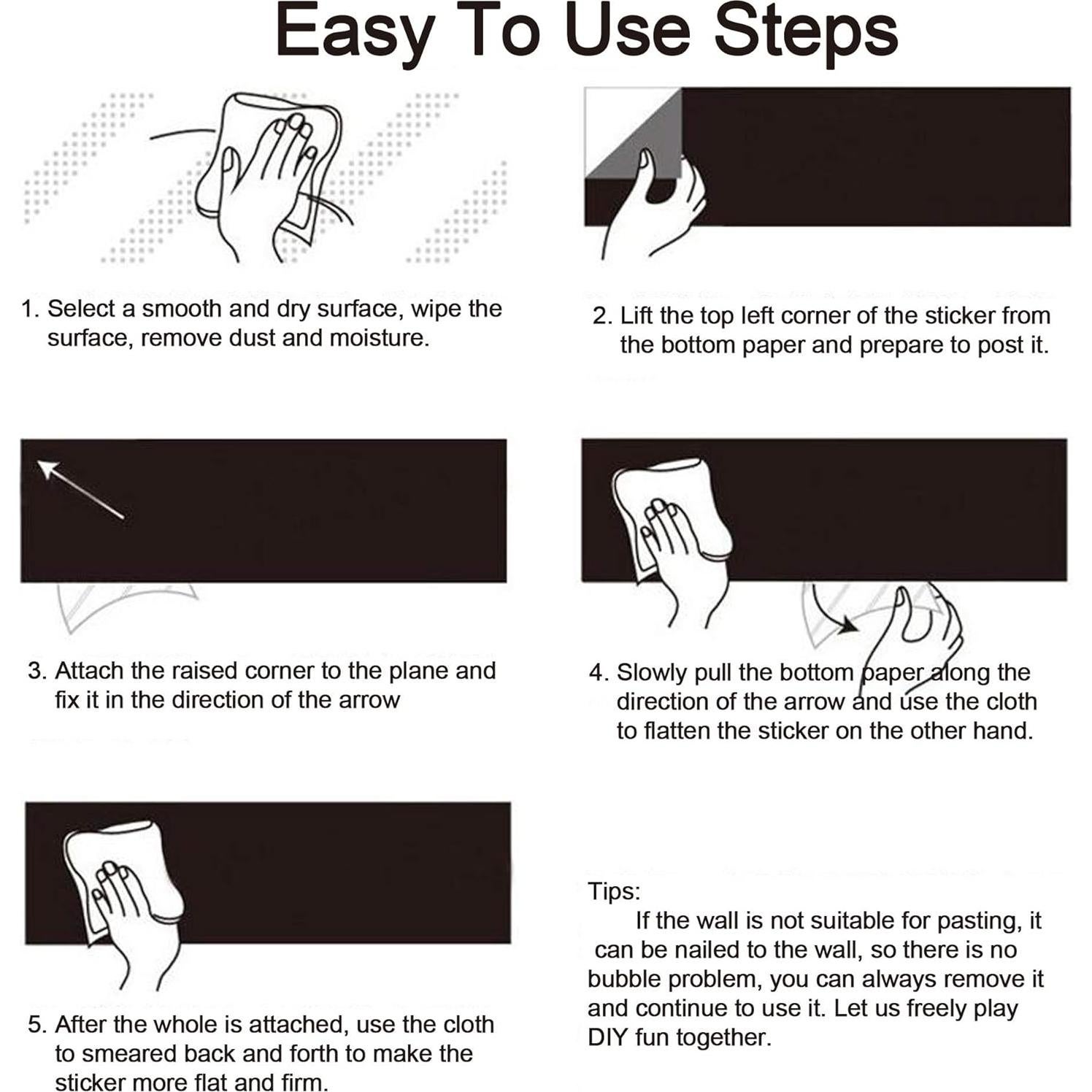 Papel de Pizarra Vinílico HERUIO 2 Rollos 200x44.2 cm