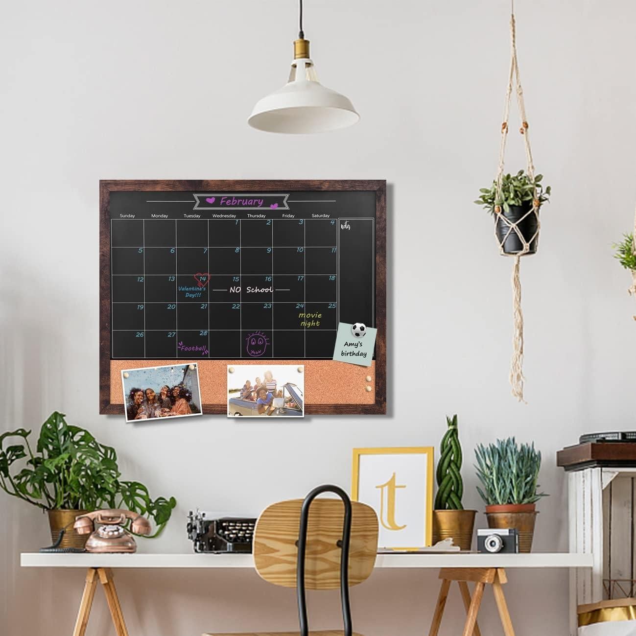 Calendario de Pizarra Magnética TORASO 45.7x55.9 cm Corcho