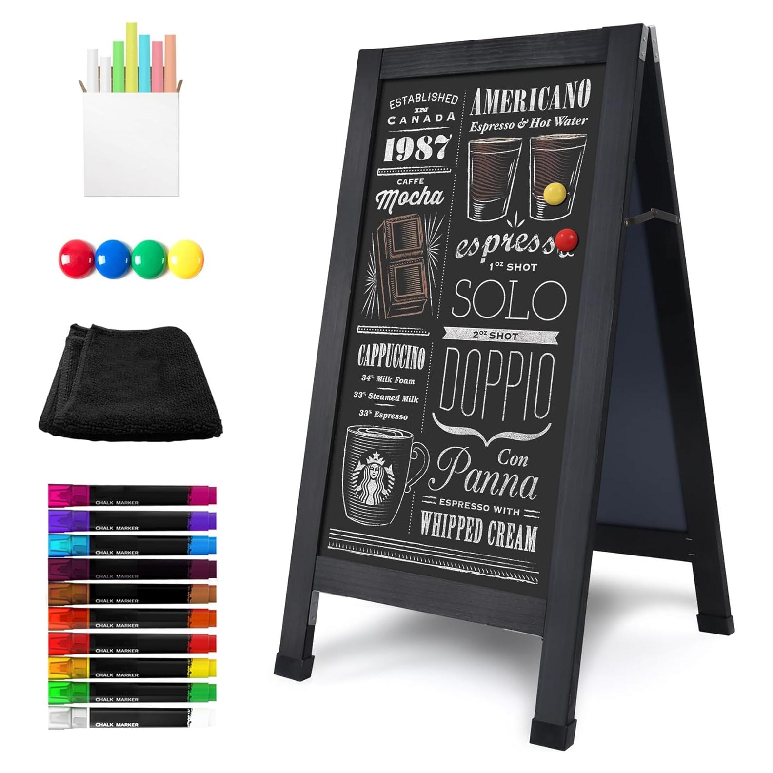 Pizarra Magnética de Madera SELEAD A 101.6x50.8 cm Negra