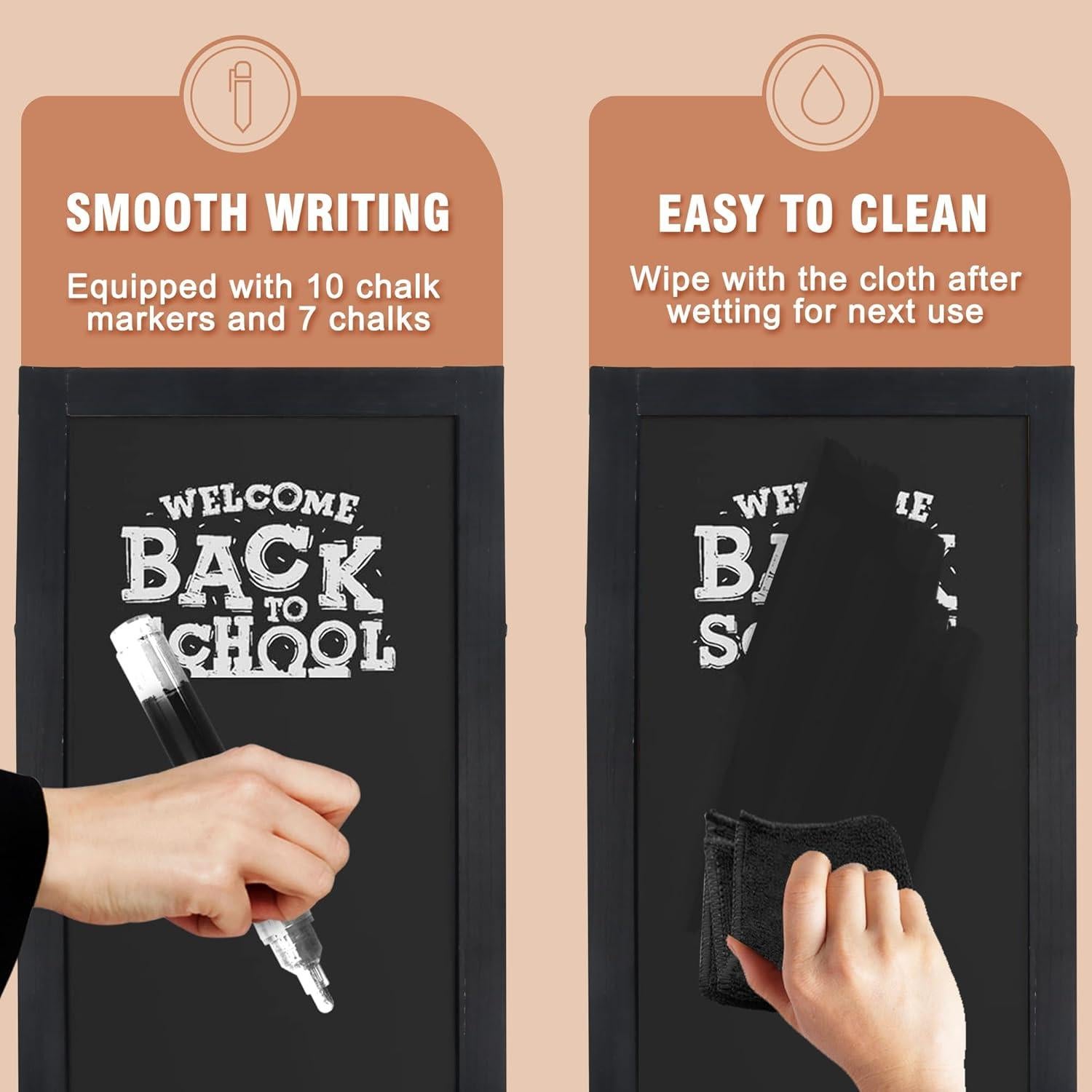 Pizarra Magnética de Madera SELEAD A 101.6x50.8 cm Negra