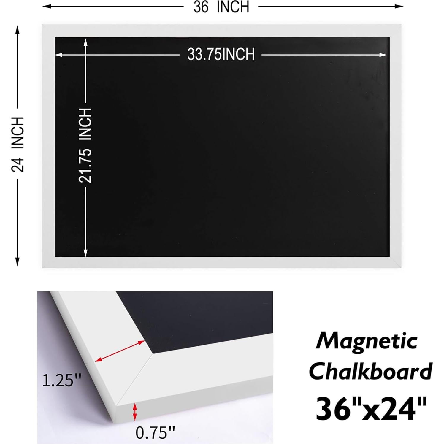 Pizarra Magnética Board2by con Marco de Madera 60x91 cm