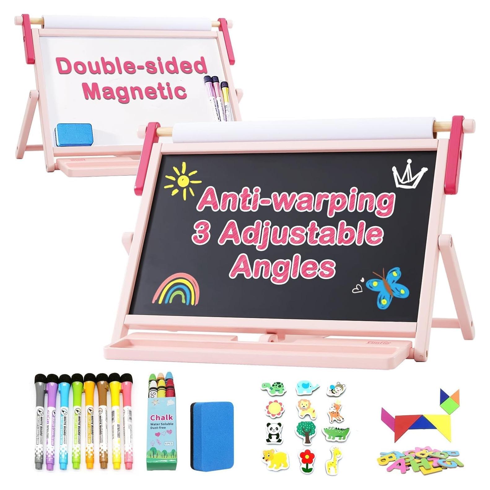 Caballete de Mesa Doble Cara FUNLIO Rosa con 100+ Piezas