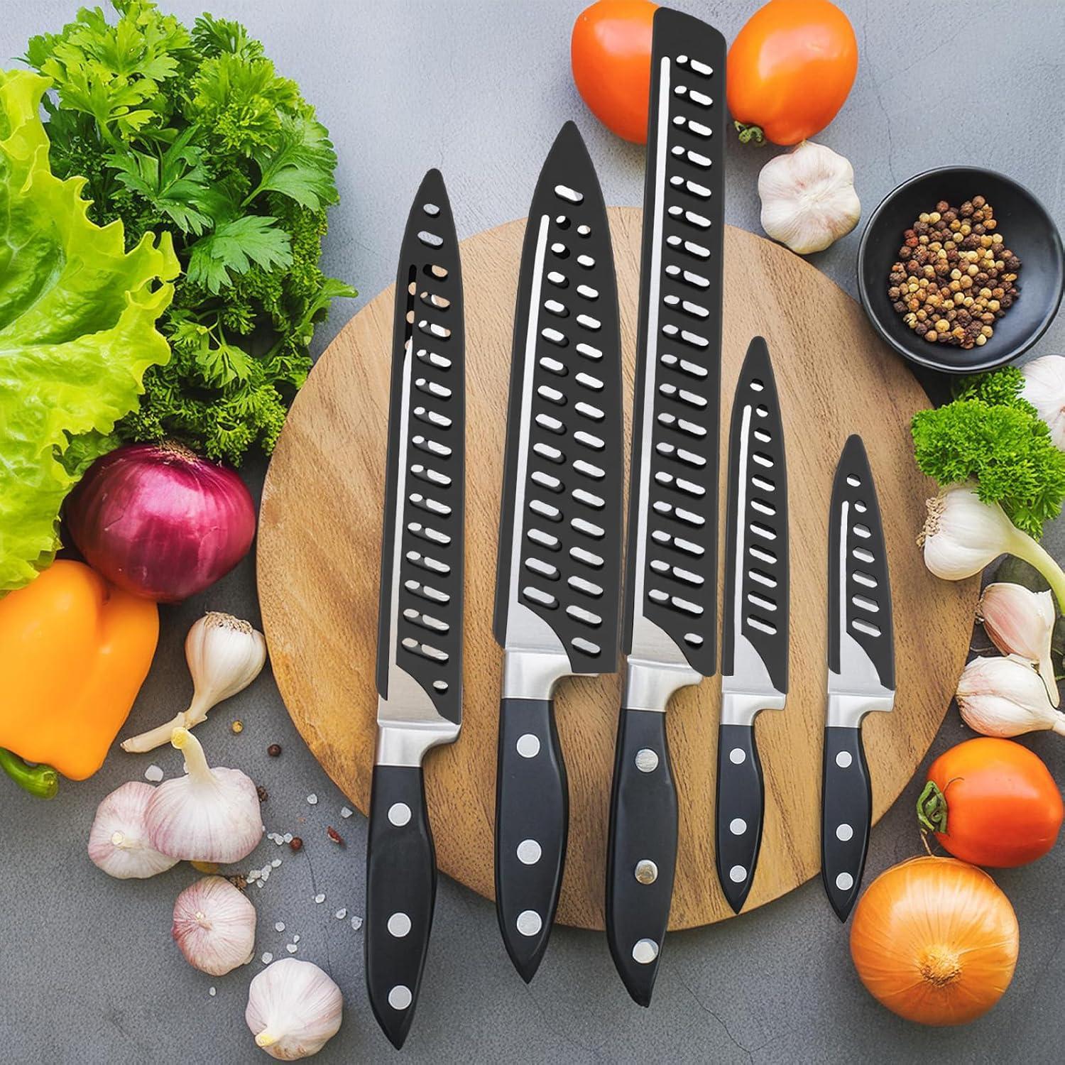 Funda para cuchillos de cocina HJZHII - 5 piezas, 10" a 3.5"