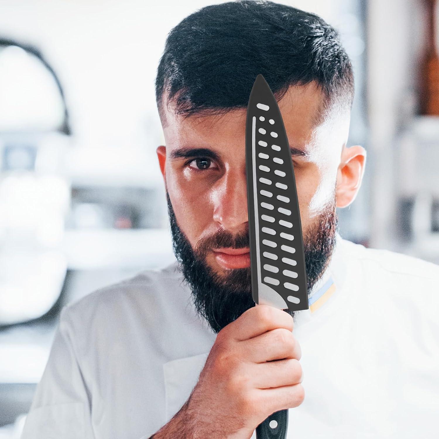 Funda para cuchillos de cocina HJZHII - 5 piezas, 10" a 3.5"