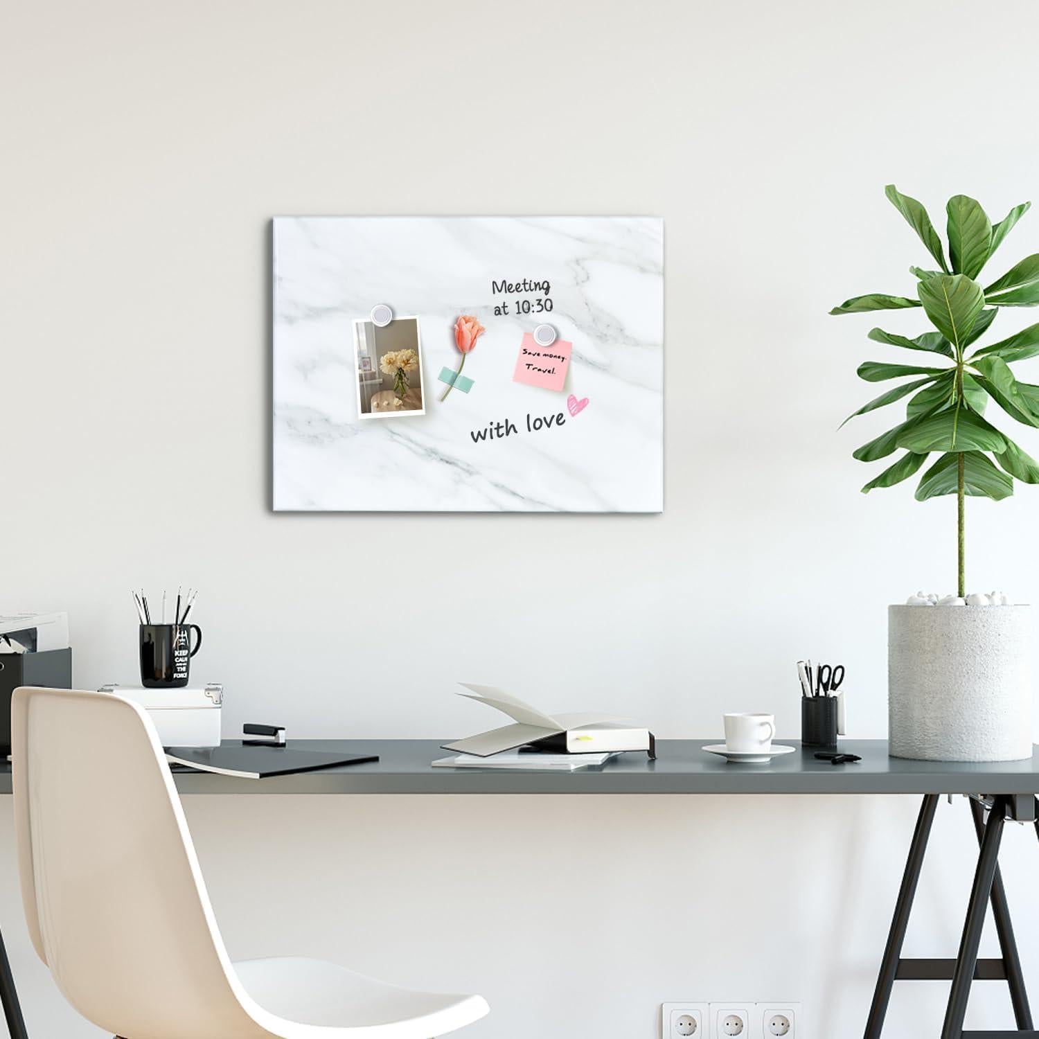 Tablero Magnético de Borrado en Seco Aitakatta 60x45 cm Mármol