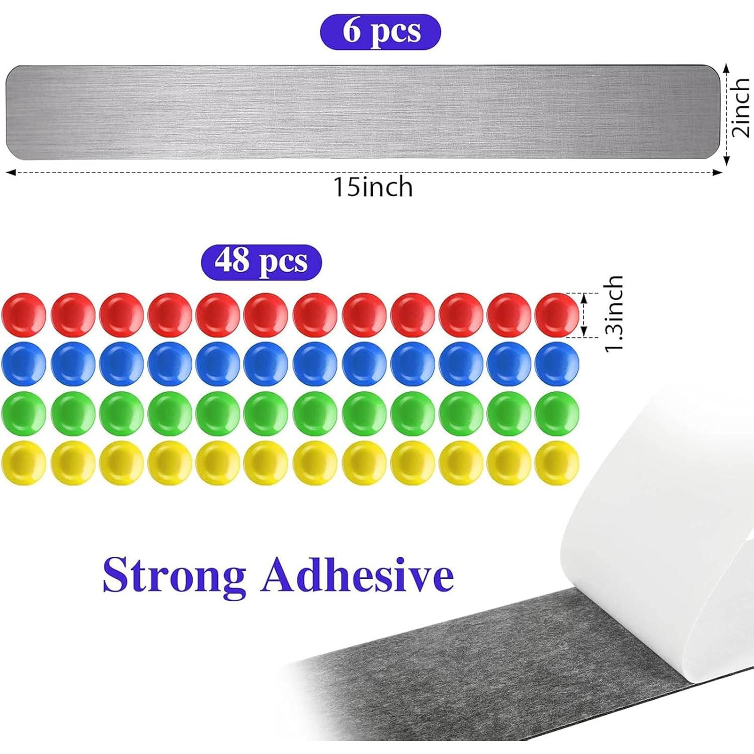 Conjunto de 6 Tableros Magnéticos Outus 38.1x5.1cm Plata