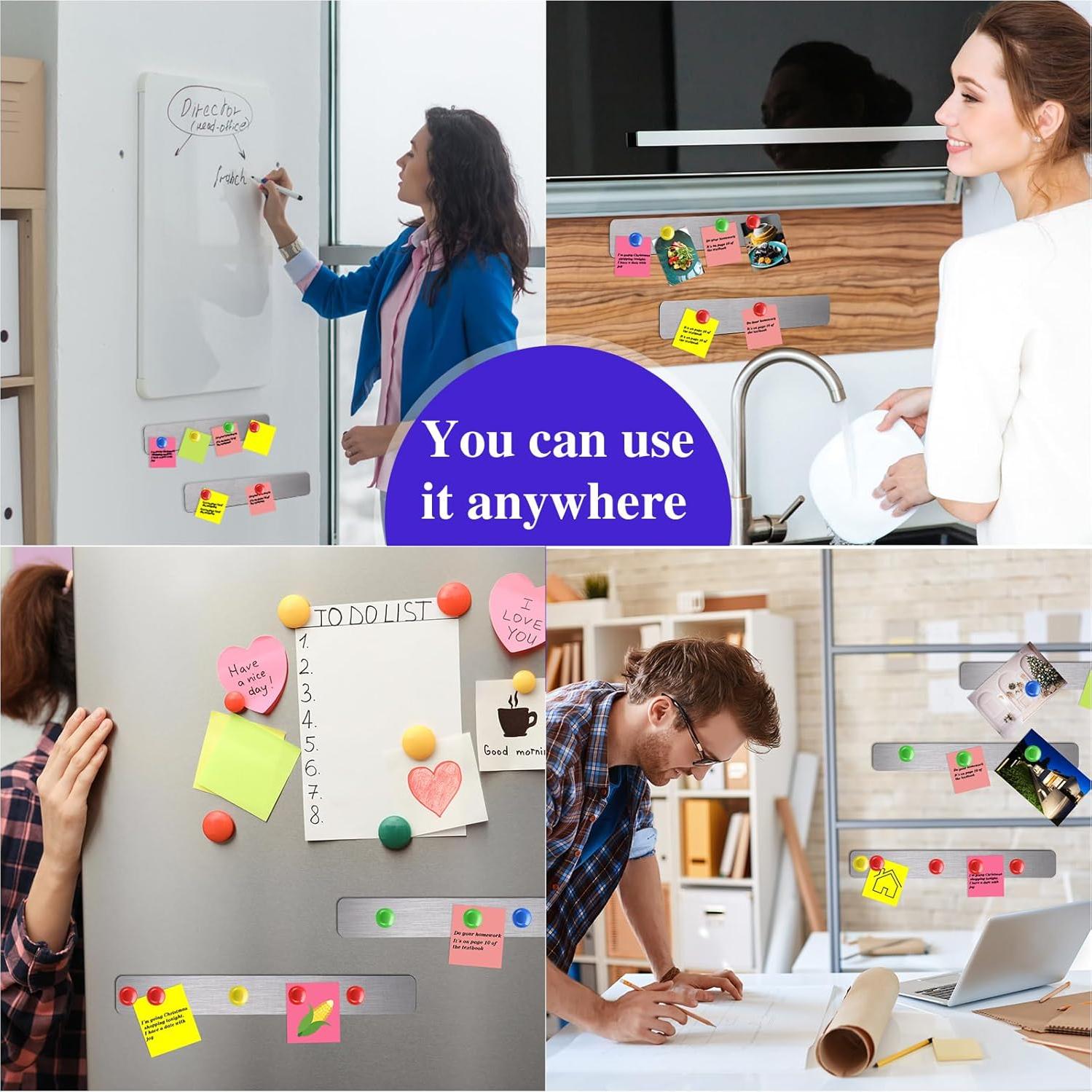 Conjunto de 6 Tableros Magnéticos Outus 38.1x5.1cm Plata