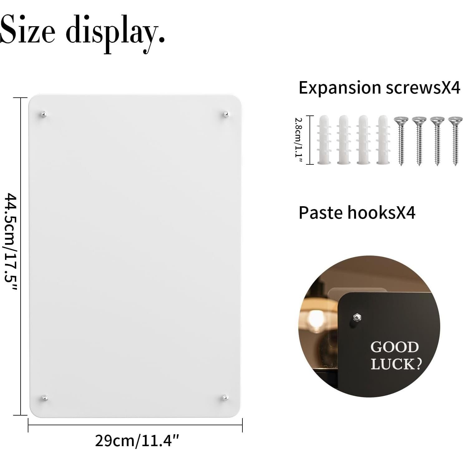 Tablero Magnético Extra Grande FANXIYQ Blanco 29x44.5cm