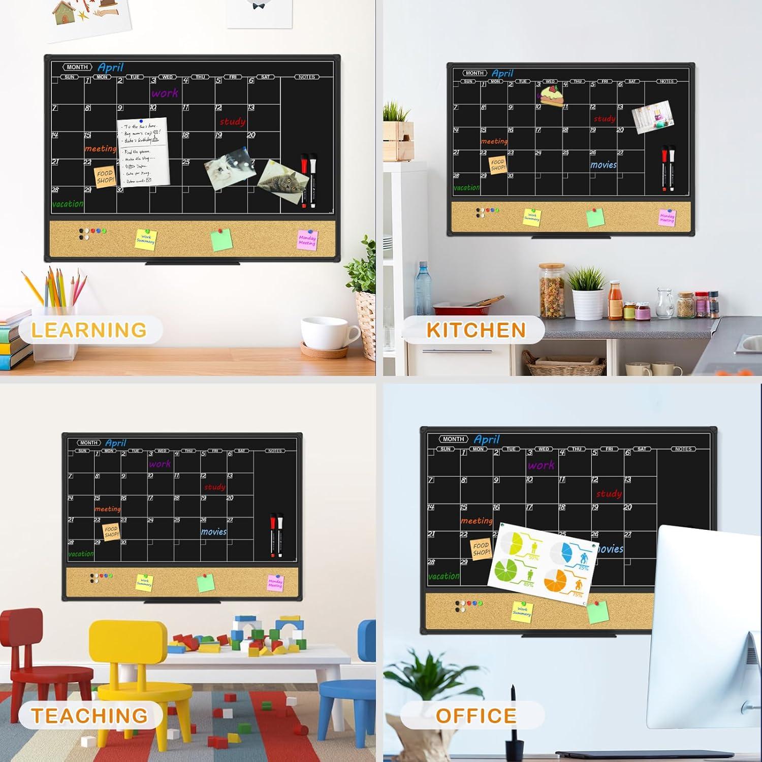 Calendario Magnético JILoffice 91.4x61 cm Pizarra Borrado Seco