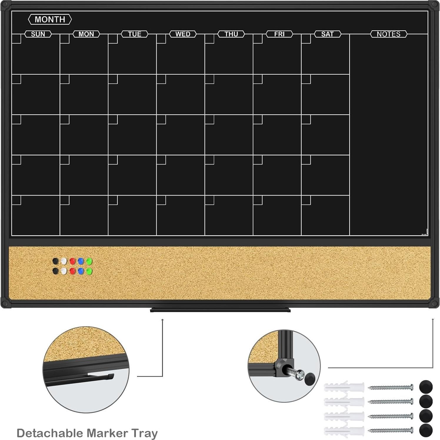 Calendario Magnético JILoffice 91.4x61 cm Pizarra Borrado Seco