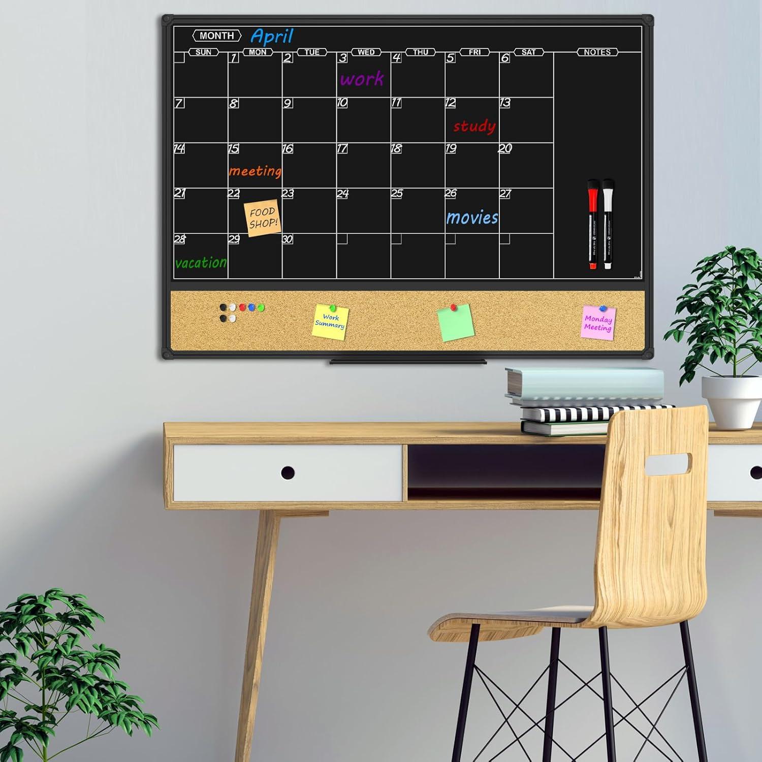 Calendario Magnético JILoffice 91.4x61 cm Pizarra Borrado Seco