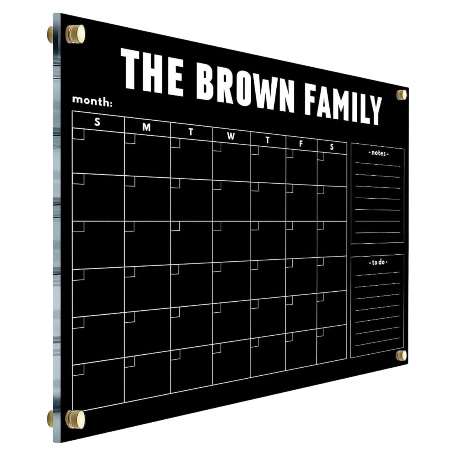 Tablero de Borrado en Seco Acrílico Negro 43x28 cm Clicked Craft