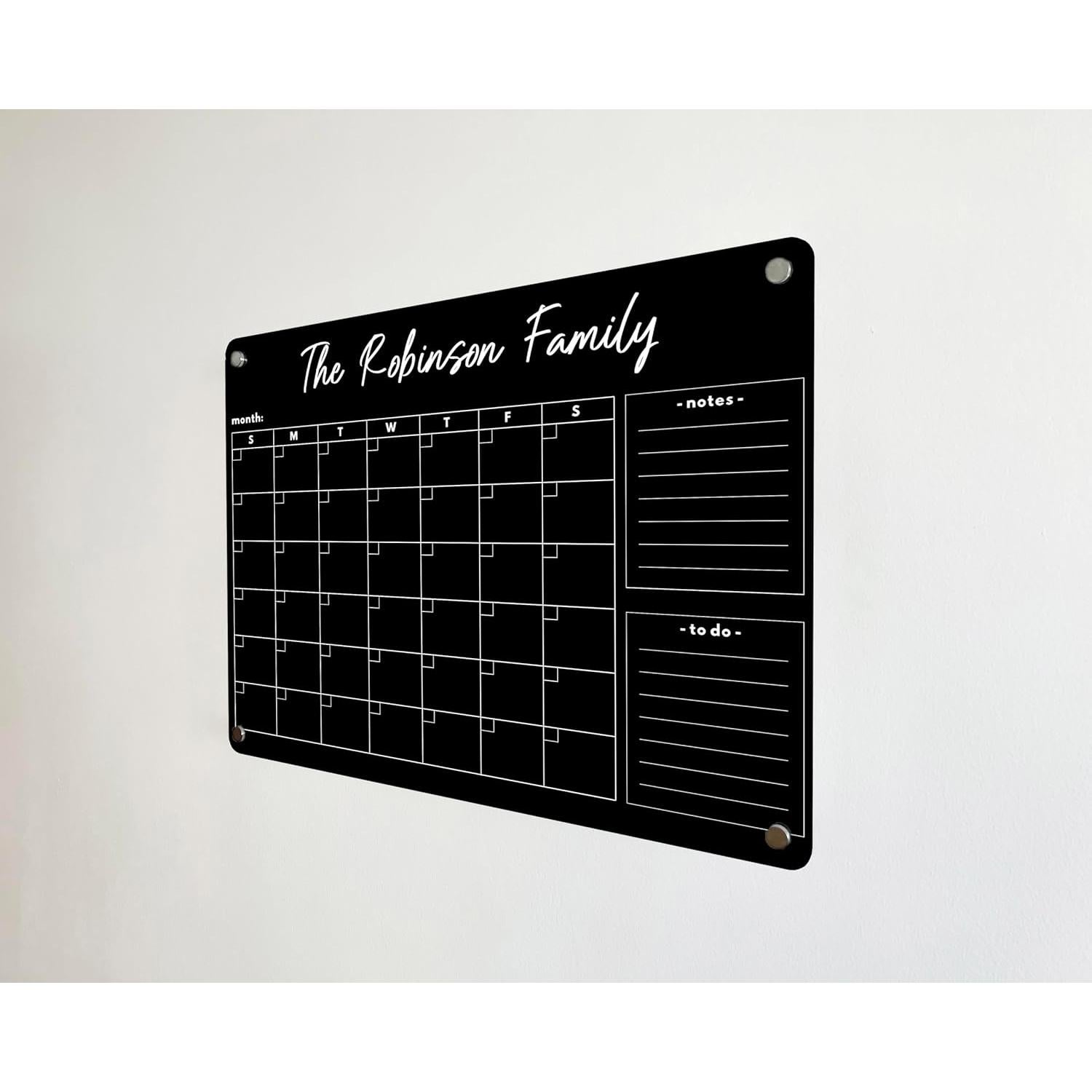 Tablero de Borrado en Seco Acrílico Negro 43x28 cm Clicked Craft