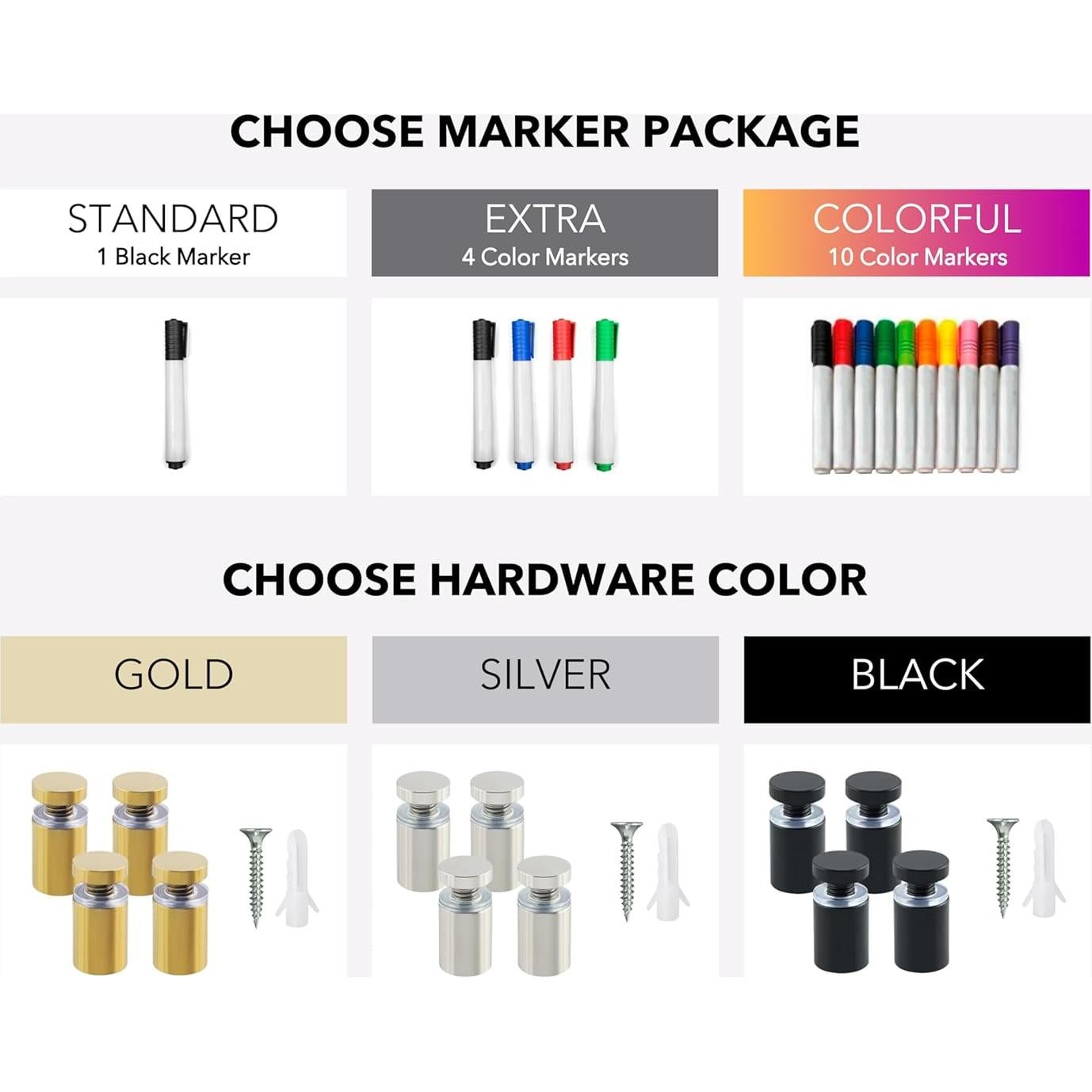 Tablero de Borrado en Seco Acrílico Negro 43x28 cm Clicked Craft