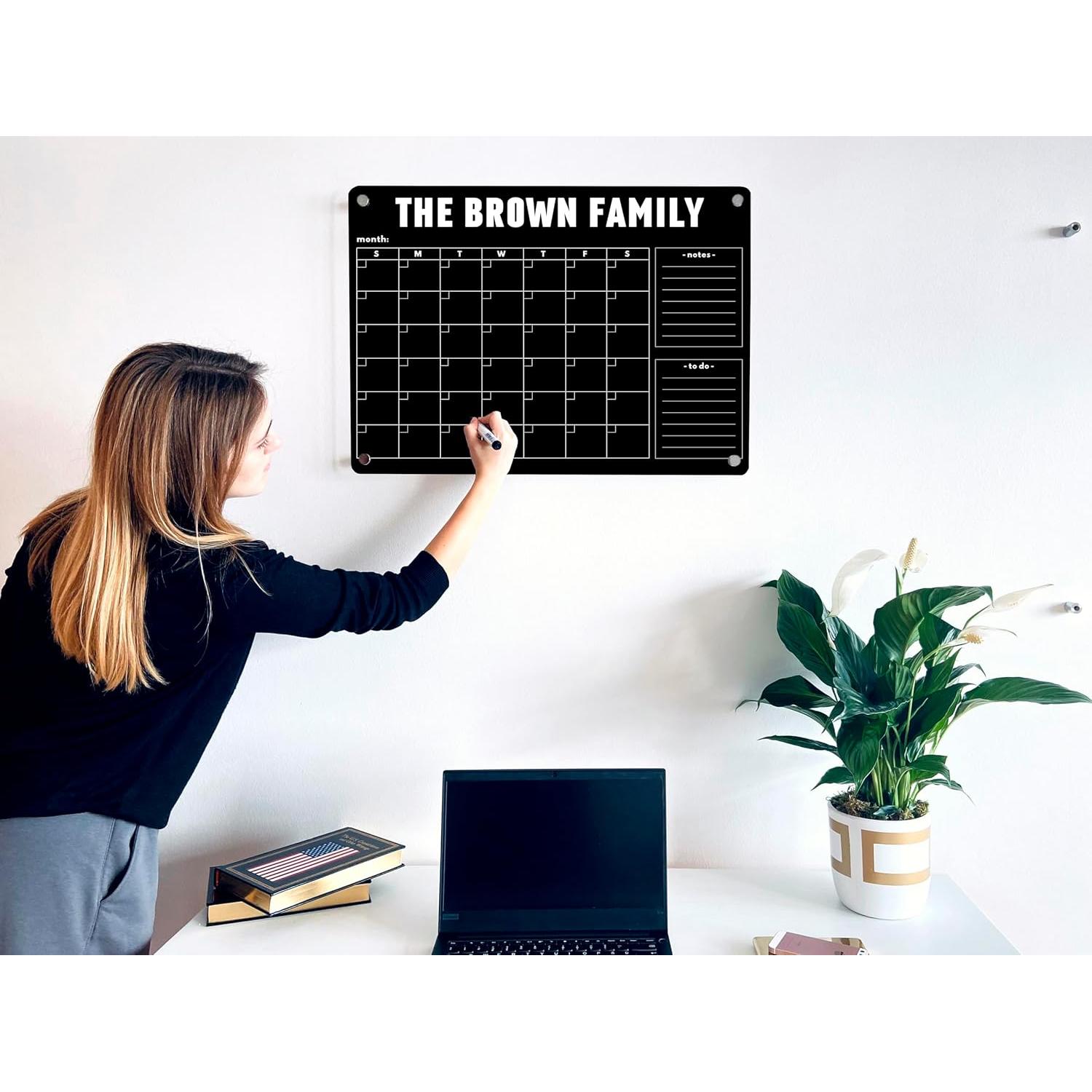 Tablero de Borrado en Seco Acrílico Negro 43x28 cm Clicked Craft