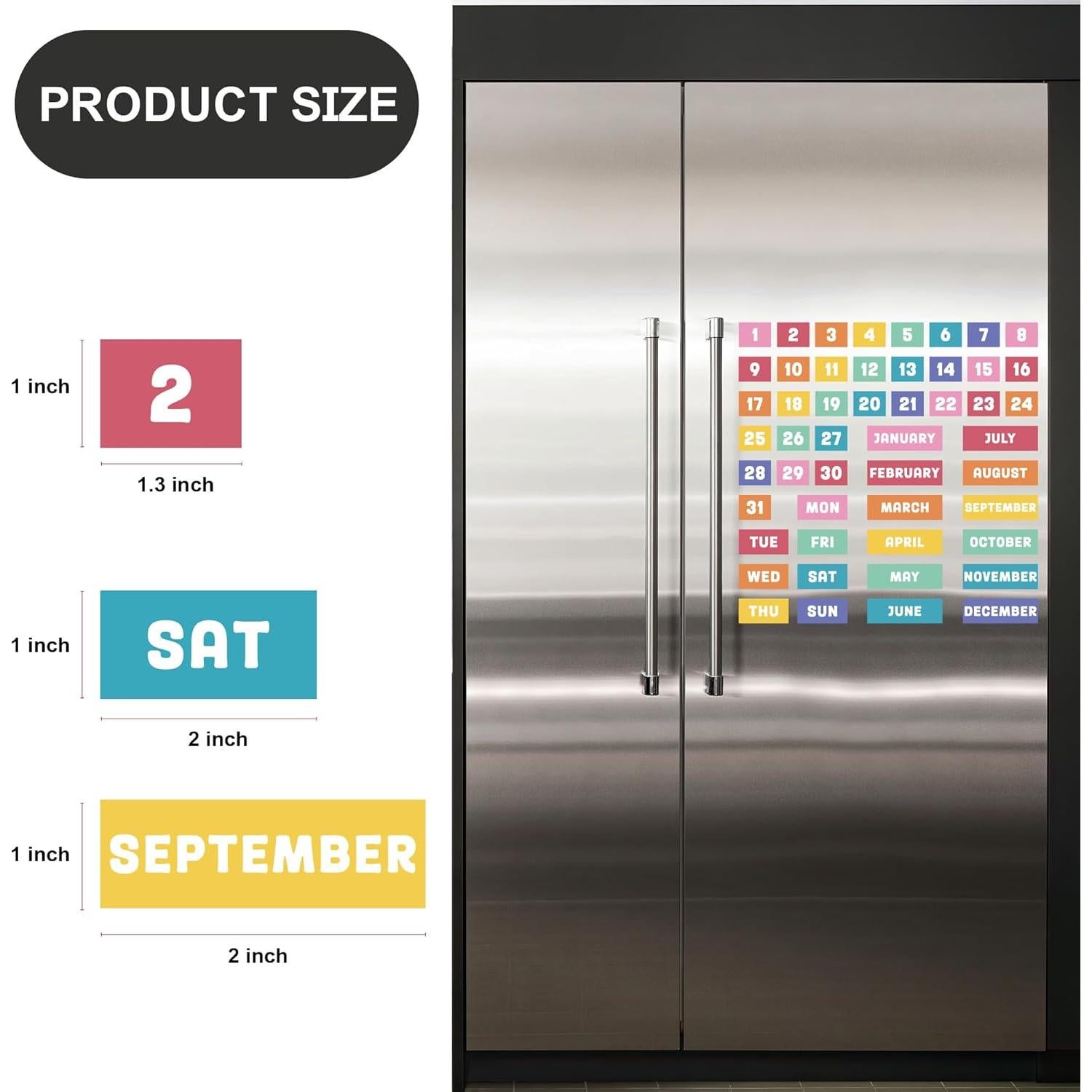 Imanes de Calendario Mensual Coloridos Amnbrei - 50 Piezas