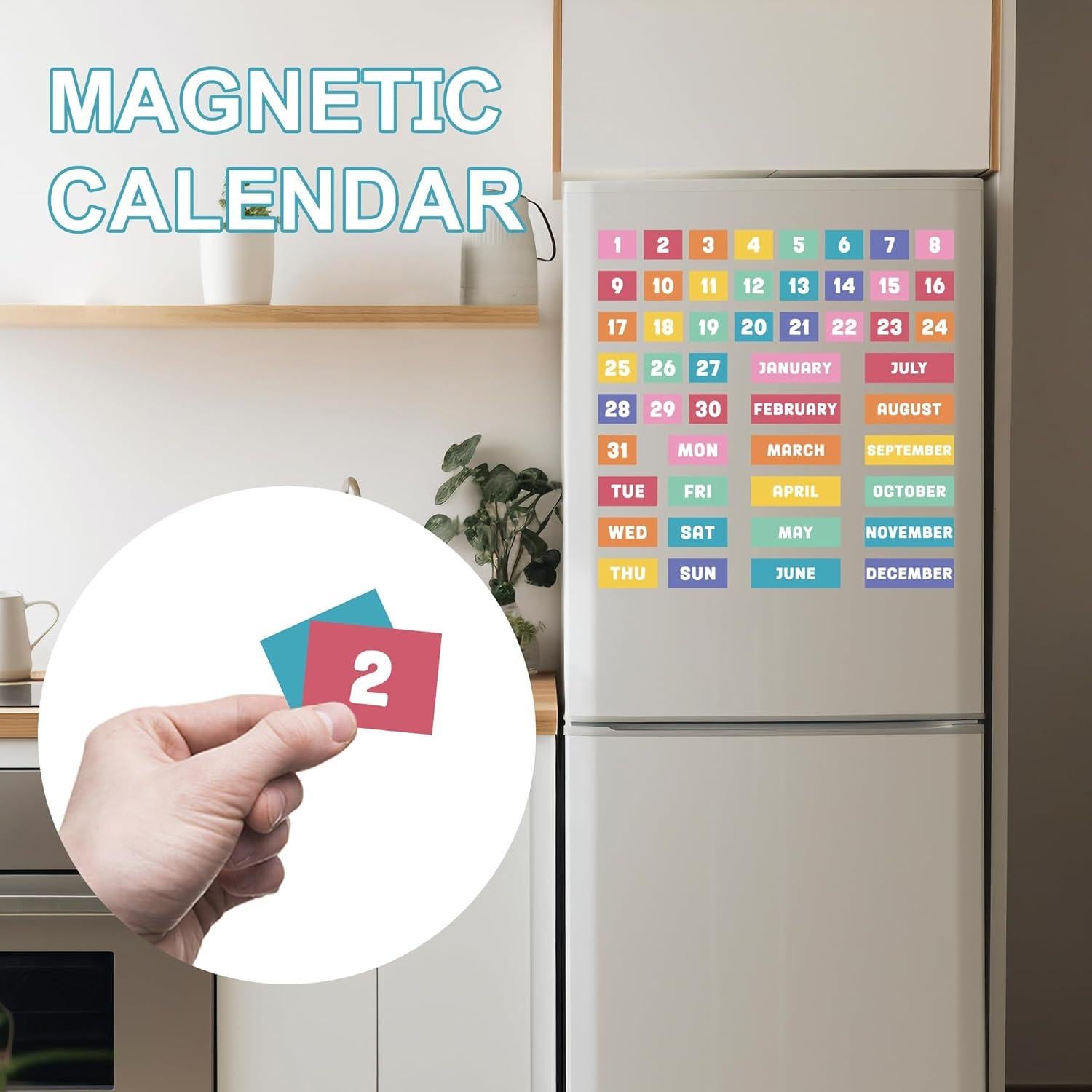 Imanes de Calendario Mensual Coloridos Amnbrei - 50 Piezas