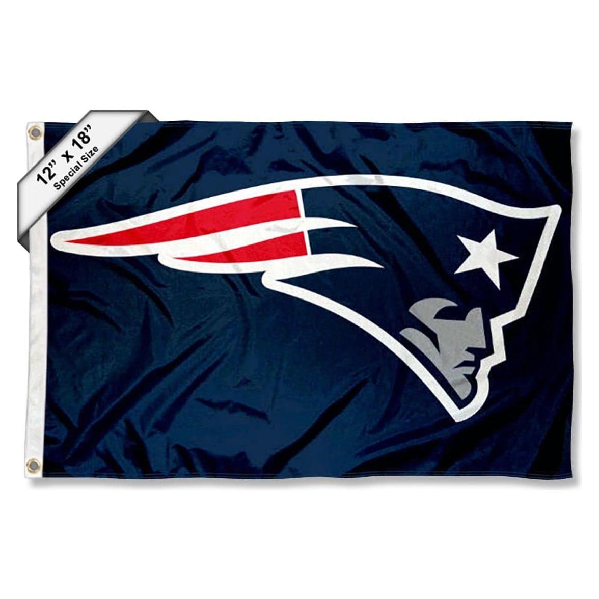 Bandera de los Patriots 30x45 cm para Barco y Carro de Golf