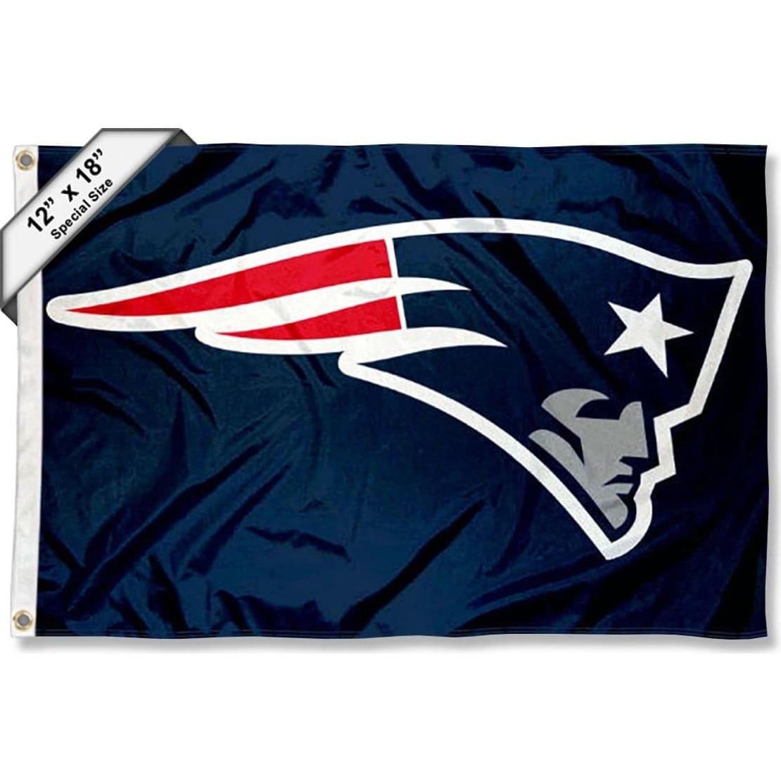 Bandera de los Patriots 30x45 cm para Barco y Carro de Golf