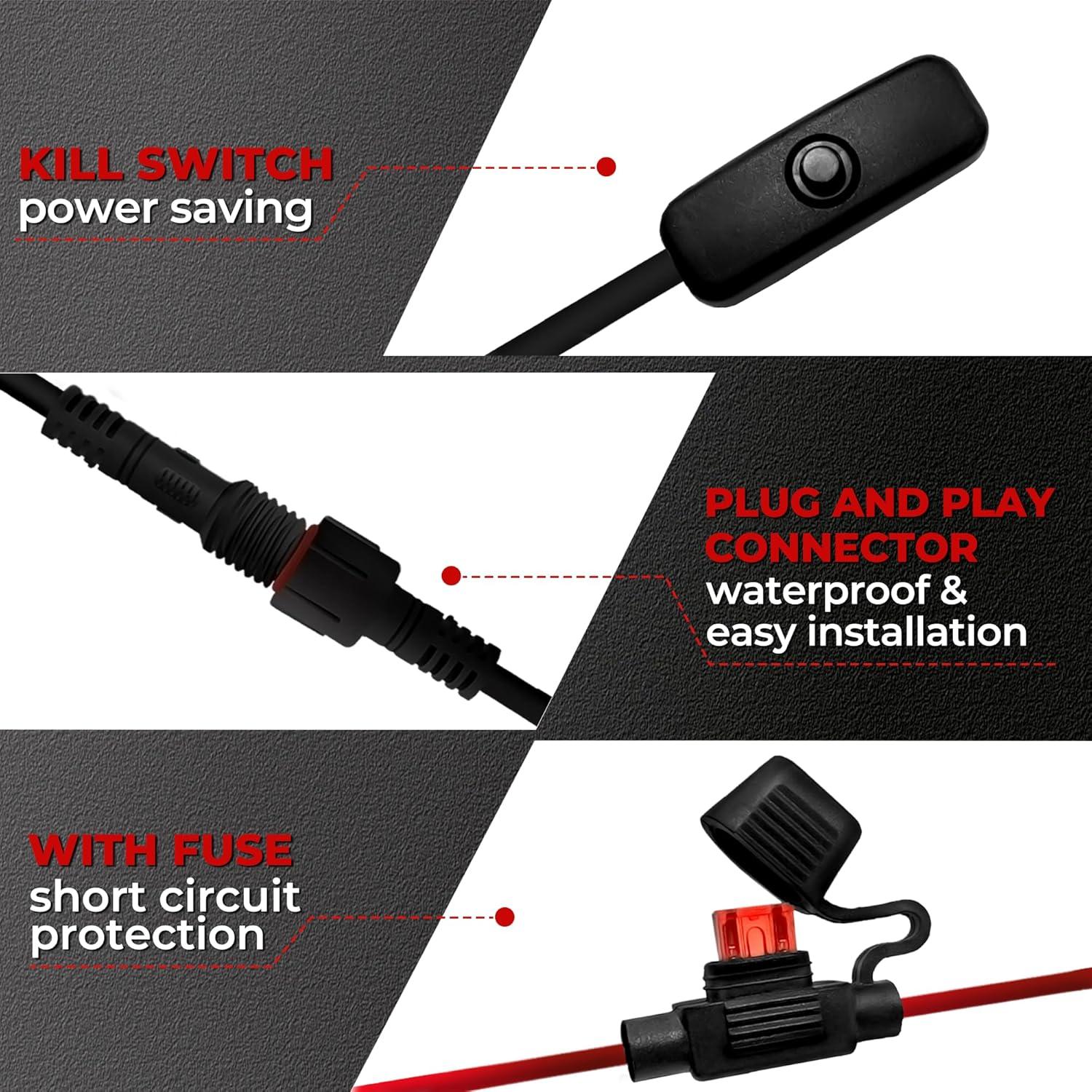 Luces LED Rock DITRIO 8 Pods Multicolor 12V Impermeables