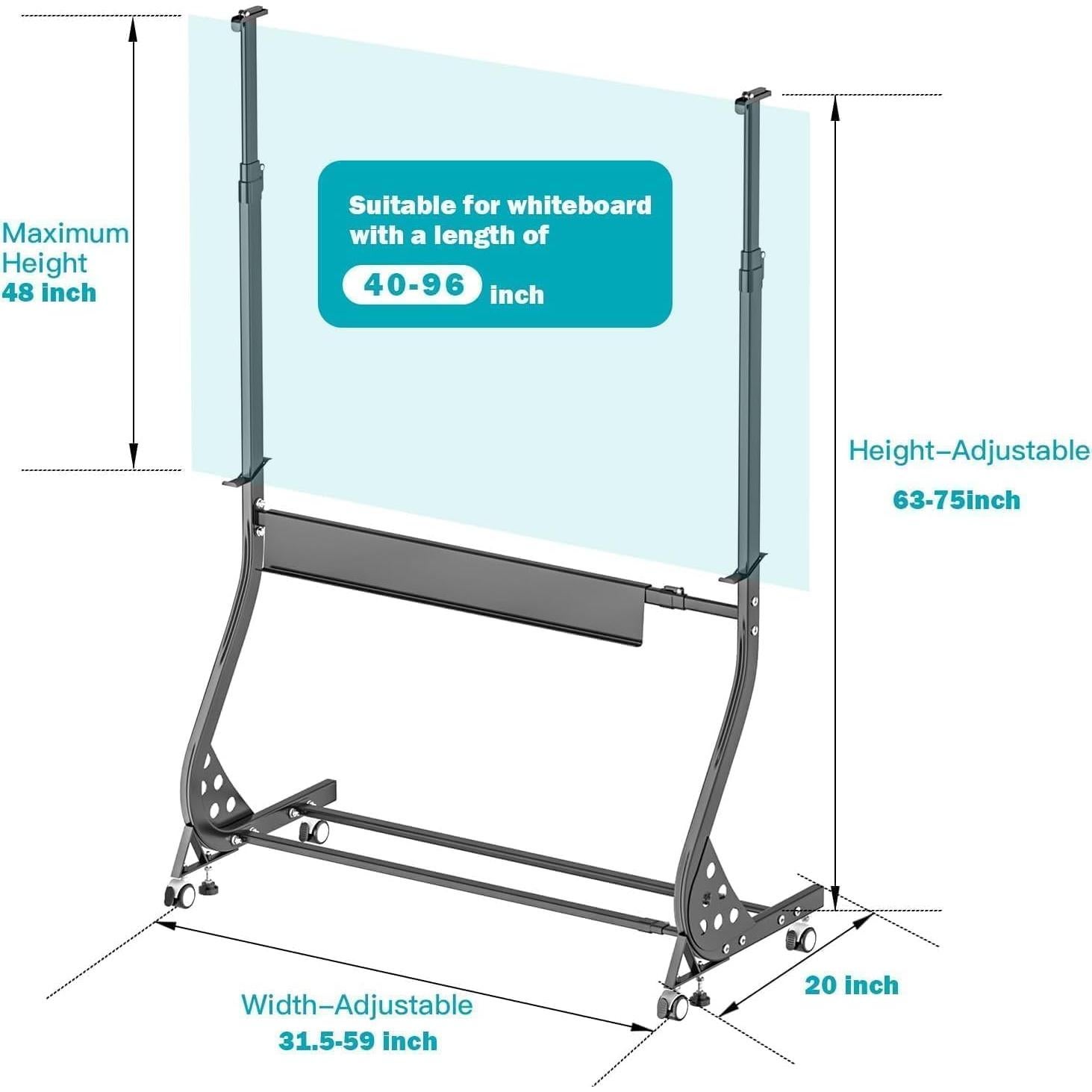 Pizarra Magnética Doble Cara ZHIDIAN 121.9x91.4cm Ajustable