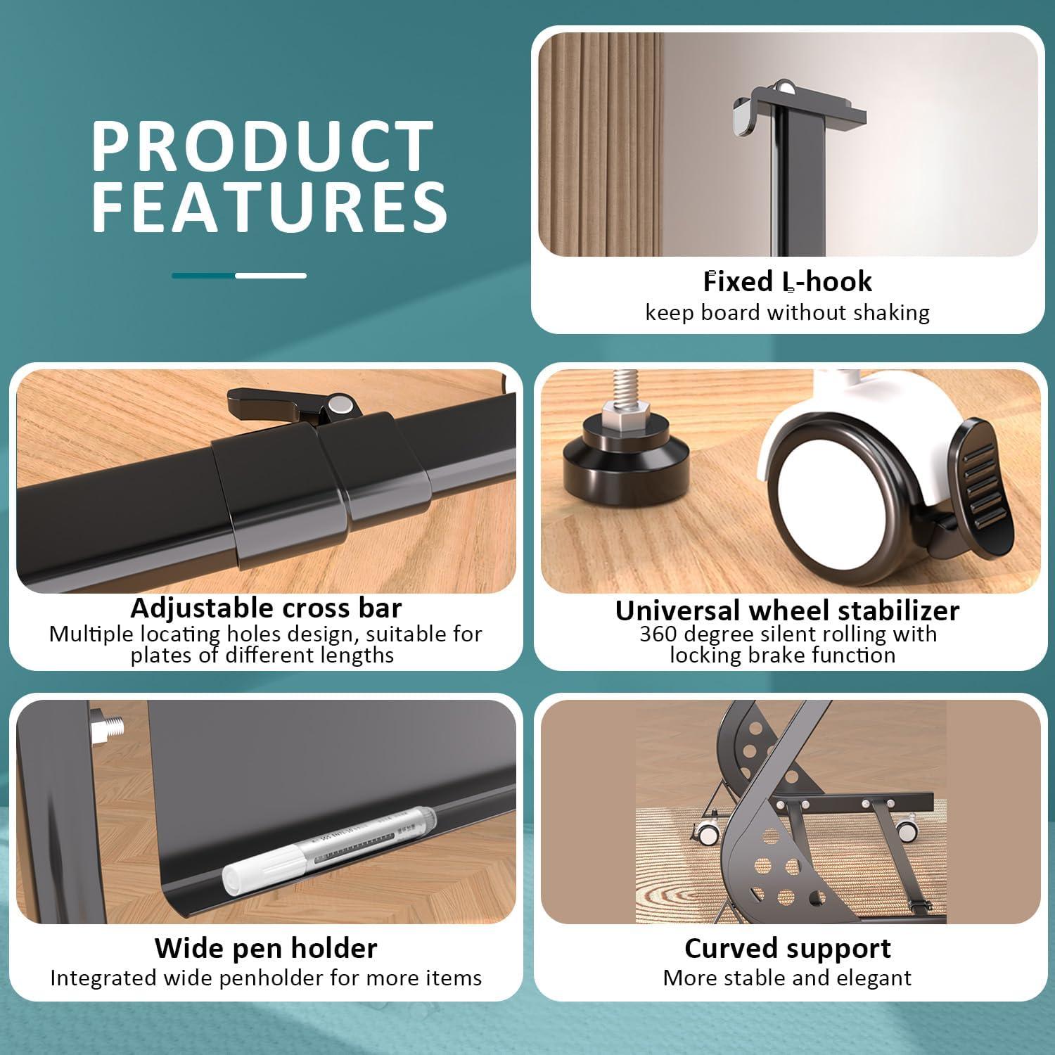 Pizarra Magnética Doble Cara ZHIDIAN 121.9x91.4cm Ajustable