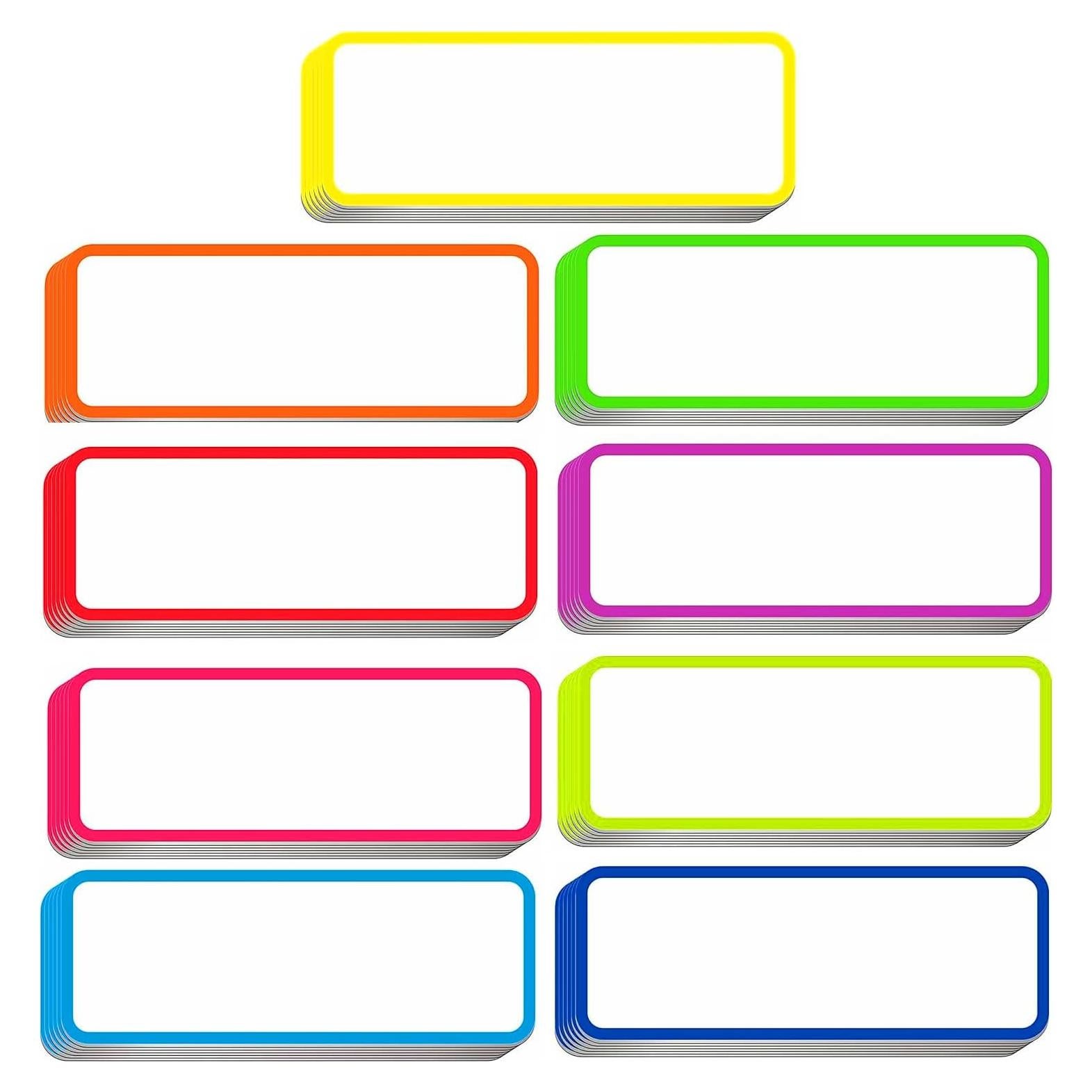 54 Etiquetas Magnéticas Borrables Mositear 8.13x3.05cm 9 Colores