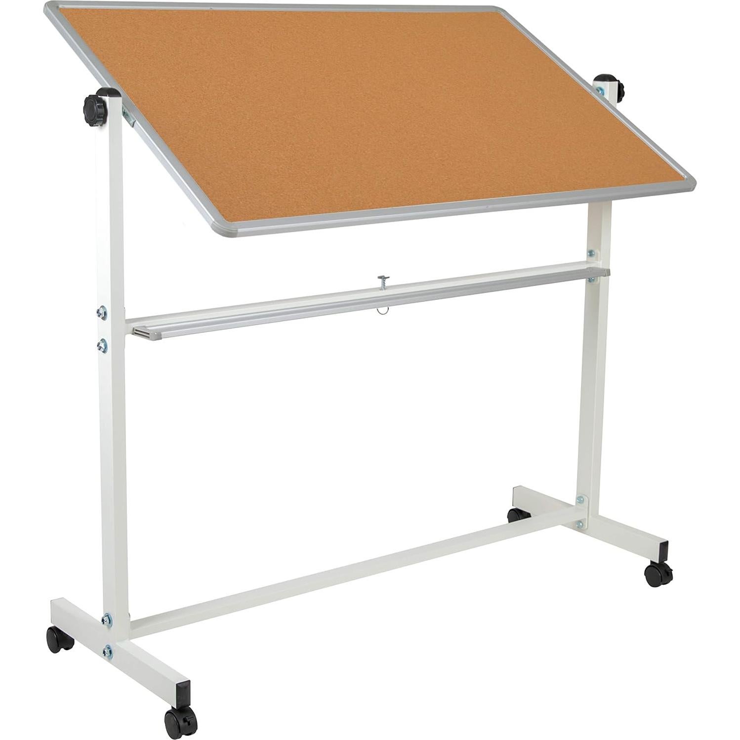 Tablero Móvil Reversible EMMA + OLIVER 135x150 cm Corcho y Blanco