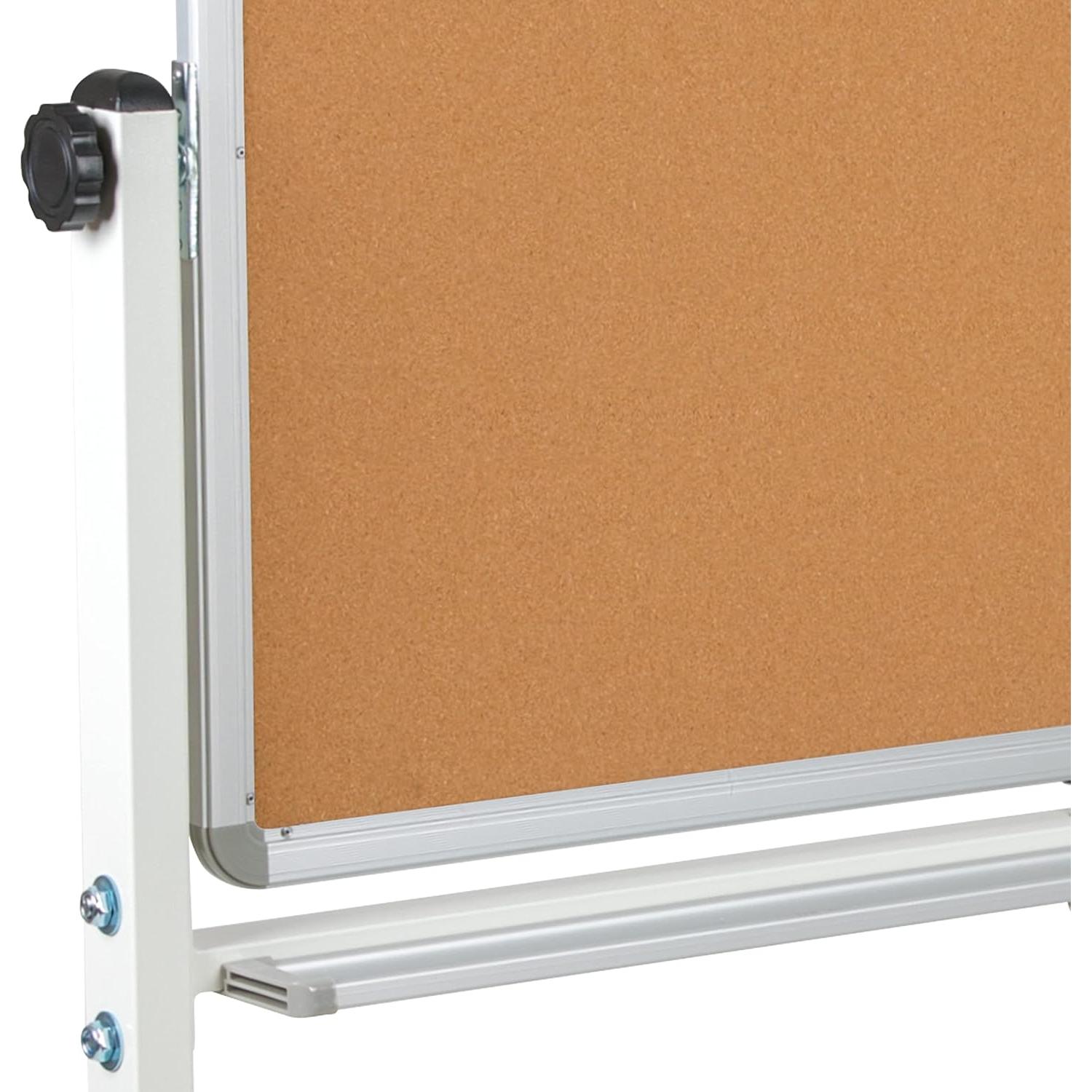 Tablero Móvil Reversible EMMA + OLIVER 135x150 cm Corcho y Blanco