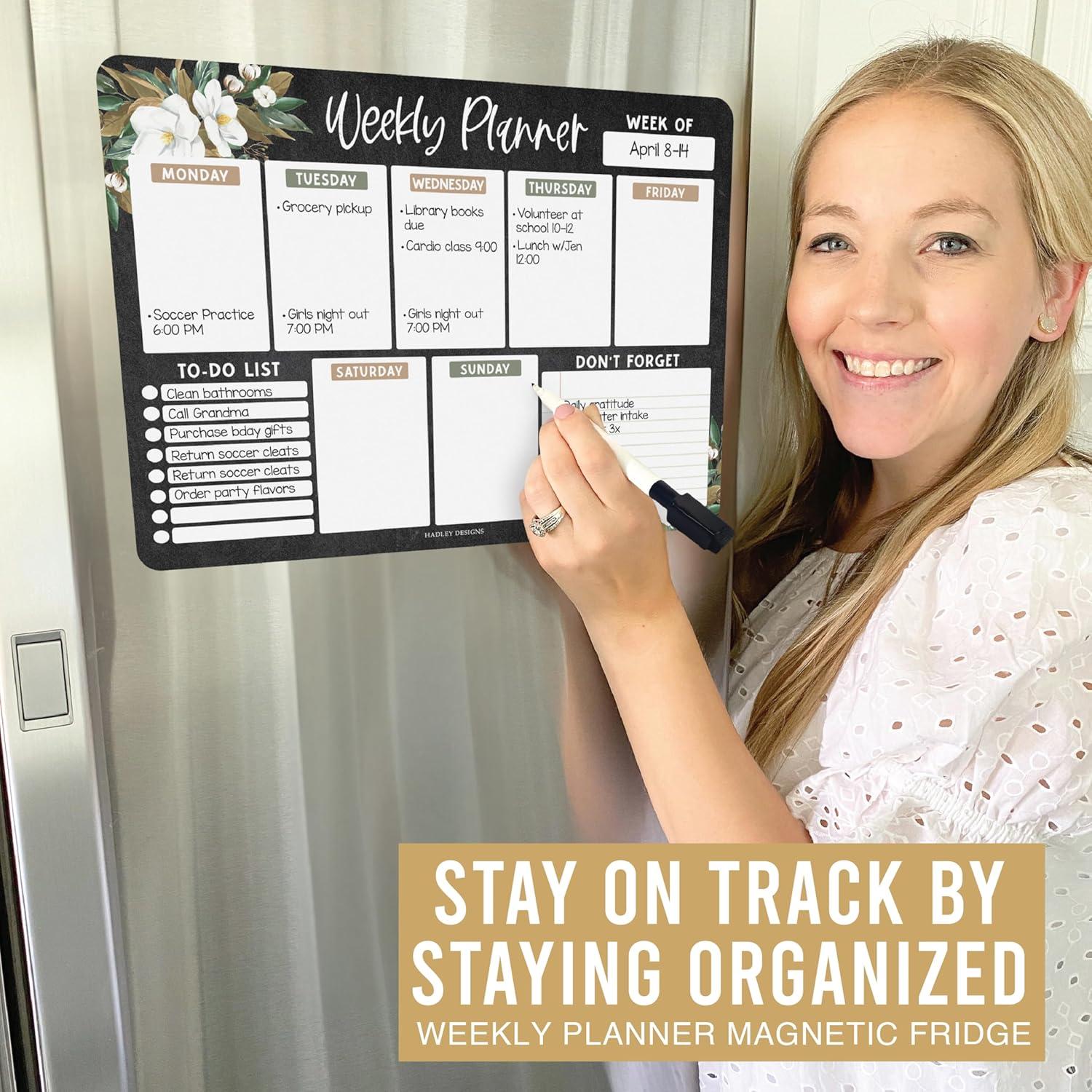 Calendario Magnético Semanal Hadley Designs 25x35 cm Borrable