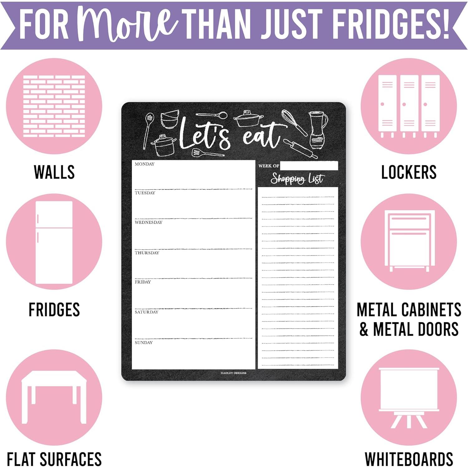 Planificador de Comidas Magnético Hadley Designs 20x20 cm