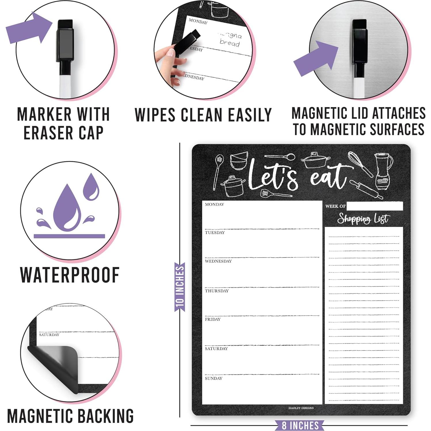 Planificador de Comidas Magnético Hadley Designs 20x20 cm