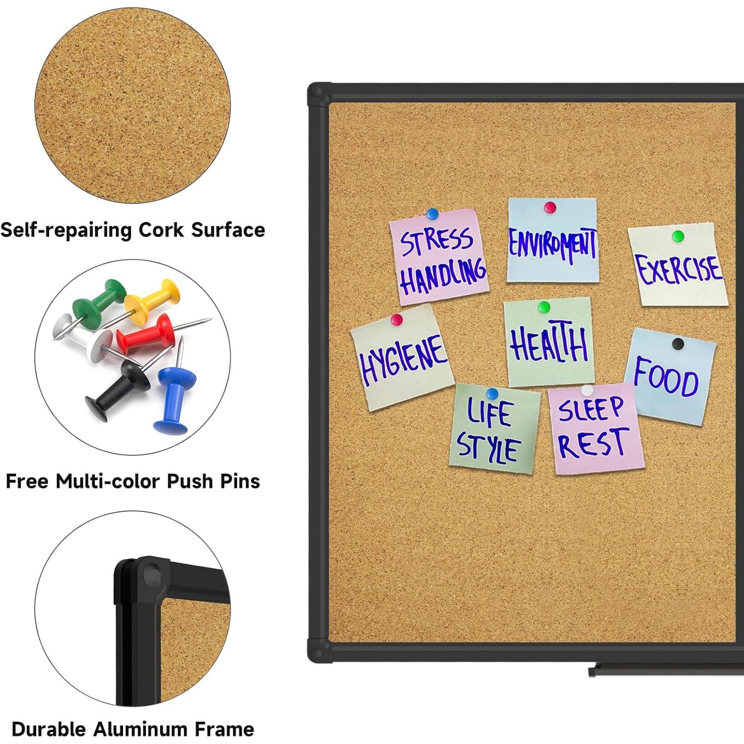 Pizarra Magnética Combinada XBoard 91x61 cm con Corcho