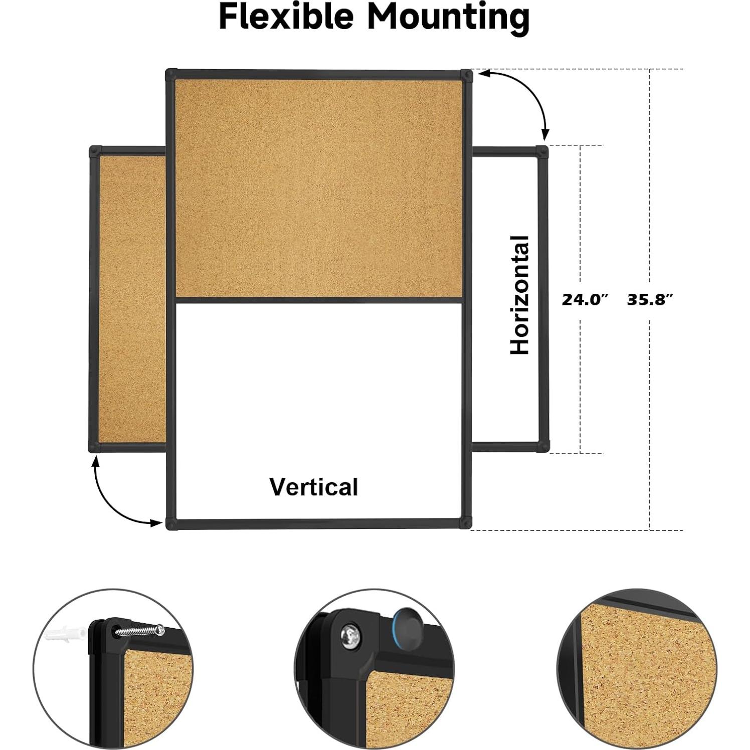 Pizarra Magnética Combinada XBoard 91x61 cm con Corcho