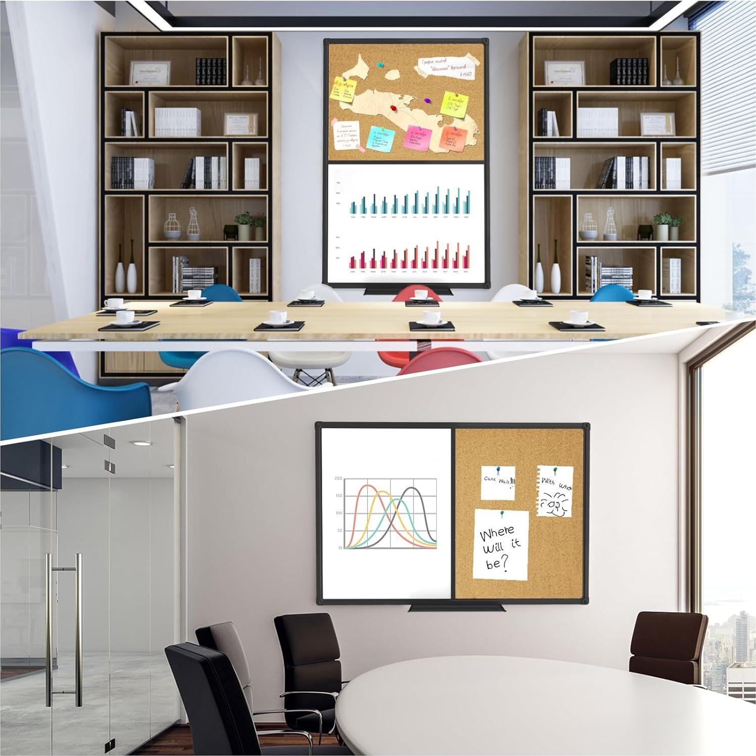 Pizarra Magnética Combinada XBoard 91x61 cm con Corcho