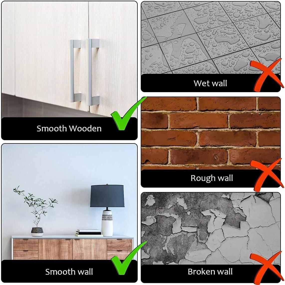 Tiras Magnéticas Adhesivas YJWZWE 32x4 cm Plata 4 Pcs