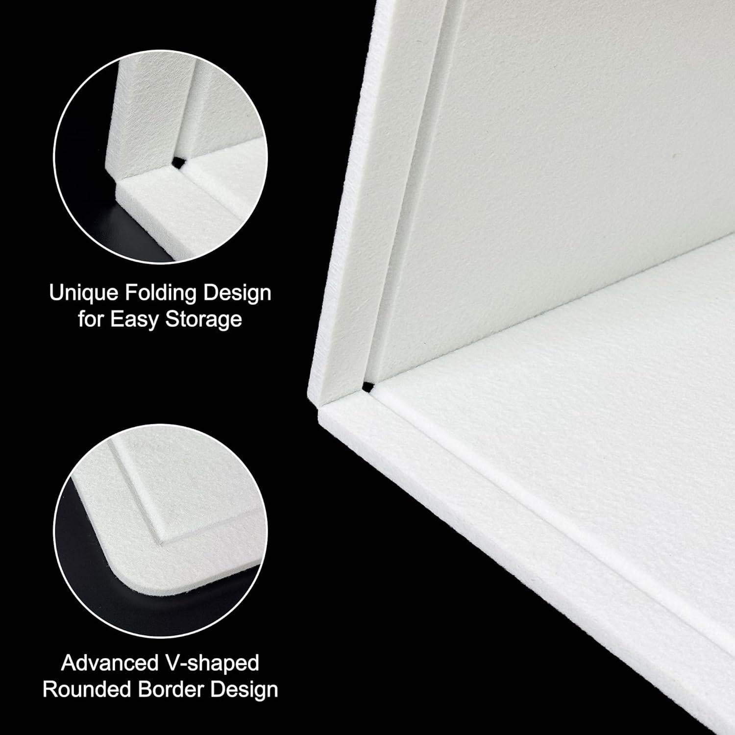 Tablero de Anuncios Plegable Yunihome 240x120 cm Fieltro Negro